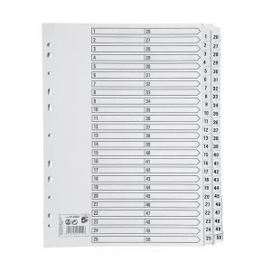 5 Star Office A4 Index 150gsm Card with Mylar Tabs 1 50 White