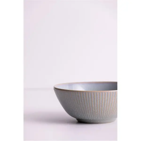 Mason Cash Reactive Linear Grey Bowls x4 Bowls 16cm Grey 80368302002