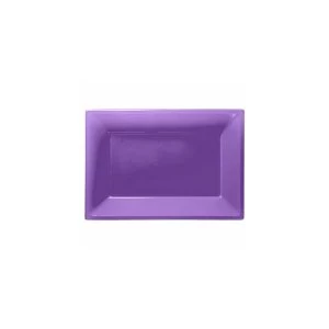 3 Serving Platters Plastic (Purple)