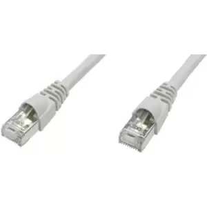 Telegaertner L00005A0027 RJ45 Network cable, patch cable CAT 6A S/FTP 10.00 m Grey Flame-retardant, incl. detent, Flame-retardant, Halogen-free, UL-ap