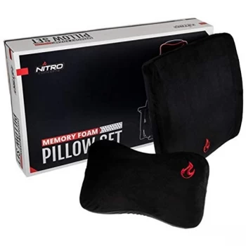 Nitro Concepts Memory Foam Pillow Set - Black/Red