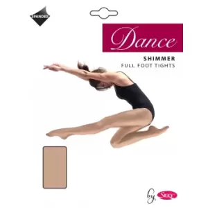 Silky Girls Dance Shimmer Full Foot Tights (1 Pair) (3-5 Years) (Light Toast)