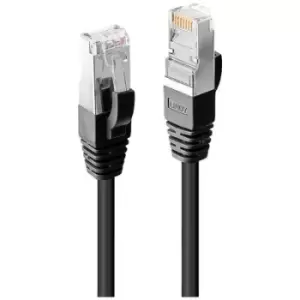 LINDY 45601 RJ45 Network cable, patch cable CAT 6 SF/UTP 0.50 m Black