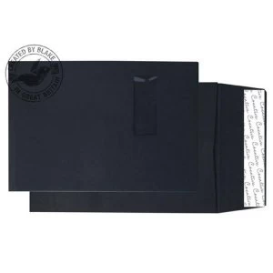 Blake Creative Colour C4 140gm2 Peel and Seal Window Pocket Envelopes Jet Black Pack of 125