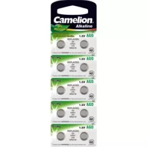 Camelion AG0 Button cell LR 63 Alkali-manganese 10 mAh 1.5 V 10 pc(s)