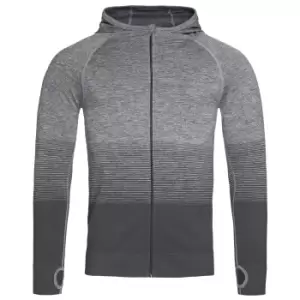 Stedman Mens Active Seamless Raglan Jacket (XL) (Light Grey Transition)