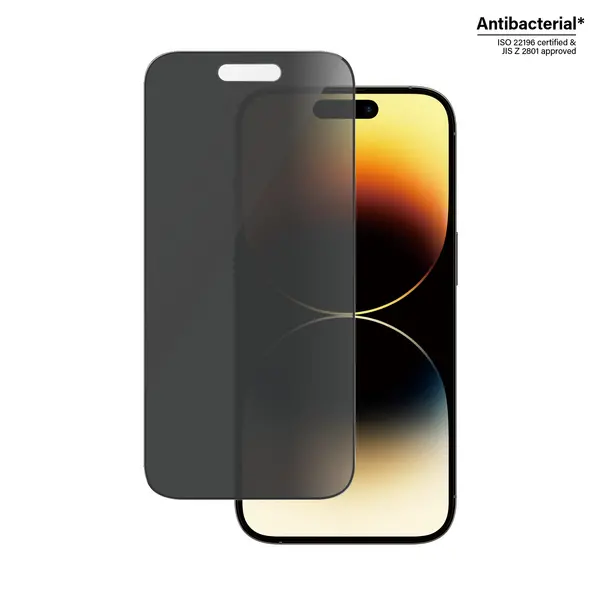 PanzerGlass UltraWide Fit Privacy iPhone 14 Pro Screen Protector - Black