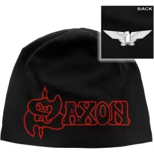 Saxon - Logo & Eagle Unisex Beanie - Black