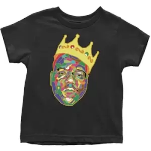 Biggie Smalls - Crown Kids 5 Years Toddler T-Shirt - Black