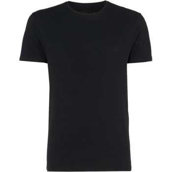 Label Lab Kings Cotton Crew Neck T-Shirt - Jet Black