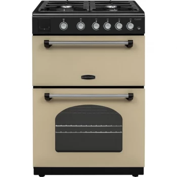 Rangemaster Classic 60 CLA60NGFCR/C Gas Cooker with Full Width Electric Grill - Cream / Chrome - A+/A Rated
