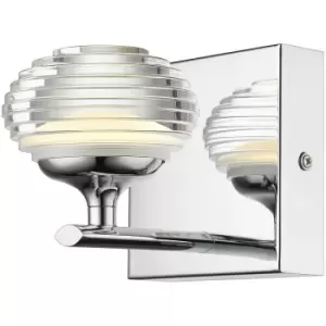 Spring Lighting - Spring Contemporary Integrated LED Ball Wall Lamp Chrome, Glass 3000K