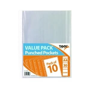 A4 Punched Pockets 30 Micron Pack of 200 301598