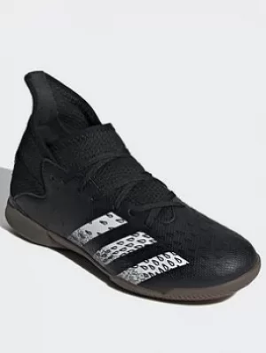 adidas Predator Freak.3 Indoor Boots, Black/White/Beige, Size 12.5, Men