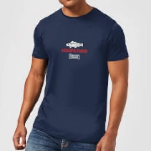 Plain Lazy Codfather Mens T-Shirt - Navy - XL