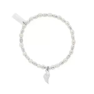ChloBo Childrens Silver & Pearl Forever & Always Bracelet