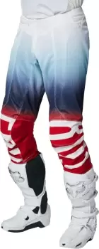 FOX Airline Reepz Motocross Pants, white-red-blue, Size 34, white-red-blue, Size 34