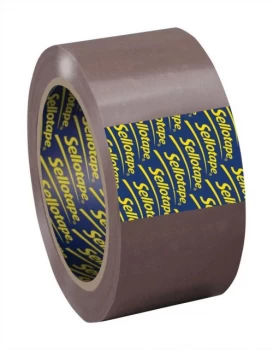 Sellotape Super Seal Case Sealing Tape Polypropylene 50mm x 66m Buff Pack of 6