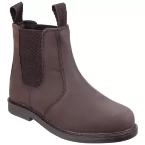 Amblers Childrens/Kids Pull On Leather Ankle Boots (2 UK) (Brown)