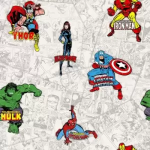Muriva Marvel Heroes Wallpaper, Multi