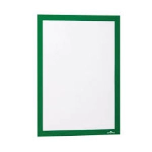 Durable Duraframe Self Adhesive Frame A4 Green Pack of 2 487205