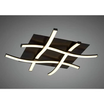 Nur ceiling light oxidized brown LED 2800K, 2600lm, frosted acrylic / oxidized brown