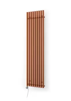 Terma Rolo Room Matt Copper Vertical Electric Designer Radiator, (W)480mm X (H)1800mm