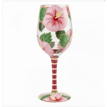 Hibiscus Dreams Wine Glass