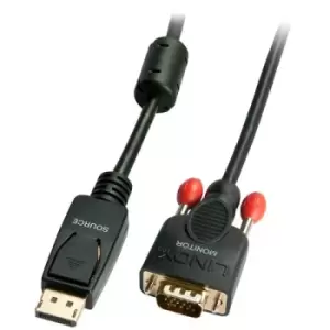Lindy 41942 video cable adapter 2m VGA (D-Sub) DisplayPort Black