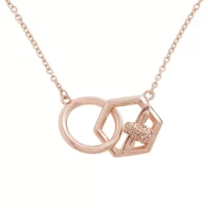 Ladies Olivia Burton Rose Gold Plated Honeycomb Bee Necklace