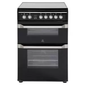 Indesit Id60C2(K) S Double Cooker With Ceramic Hob Black