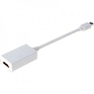 Digitus DisplayPort / HDMI Adapter [1x Mini DisplayPort plug - 1x HDMI socket] White 15.00 cm