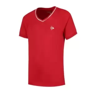 Dunlop Crew Neck T-Shirt Junior Girls - Red