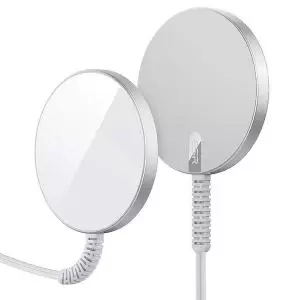 ESR HaloLock mini Wireless Charger MagSafe Compatible Silver Pack of 2