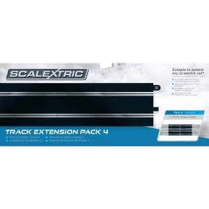 Standard Straights Track (Set Of 4) Scalextric Extension Pack 4