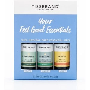 Tisserand Aromatherapy Your Feel Good Essentials Oil Kit Peppermint, Rosemary & Lemon (3x9ml)