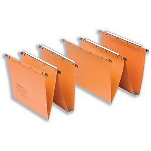 Elba Foolscap Ultimate AZ0 Suspension File Manilla Vertical Base 100 Sheets Orange 1 x Pack of 25 Files