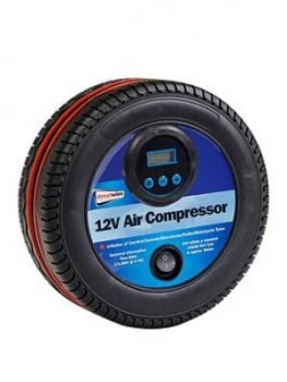 Streetwize Accessories 12V Air Compressor Tyre Shape With Digital Gauge