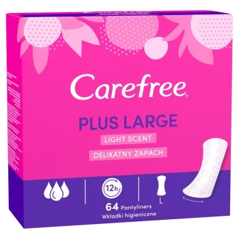Carefree Plus Large Light Scented 64's