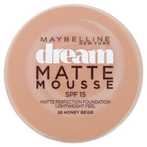 Maybelline Dream Matte Mousse Foundation 26 Honey Beige 30ml Nude