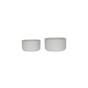 Ivyline Catania Terrazzo Set of 2 Cylinder Bowls - White