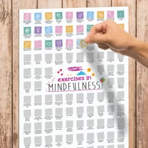 100 Exercises in Mindfulness Scratch Poster