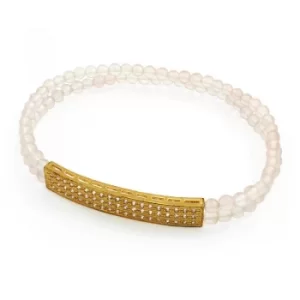 Ladies Shimla PVD Gold plated Elastic Bracelet