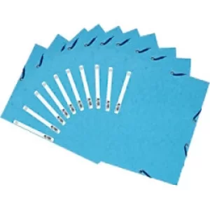 Exacompta Elasticated 3 Flap Folder A4, 400gsm, Turquoise, 5 Packs of 10