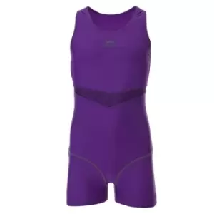 Slazenger Boyleg Swimsuit Junior Girls - Purple