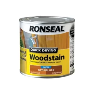 Ronseal 36945 Quick Drying Woodstain Satin Natural Oak 250ml