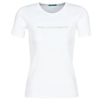 Benetton RANIA womens T shirt in White - Sizes S,L,XS