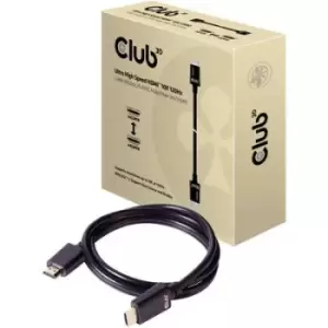 club3D HDMI Cable HDMI-A plug, HDMI-A plug 3m Black CAC-1373 Flame-retardant HDMI cable