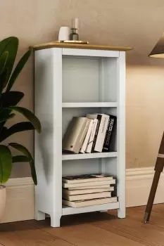 3 Tier Solid Oak Bookcase Linen - Taberno