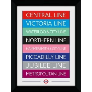 Transport For London Lines 50 x 70 Framed Collector Print